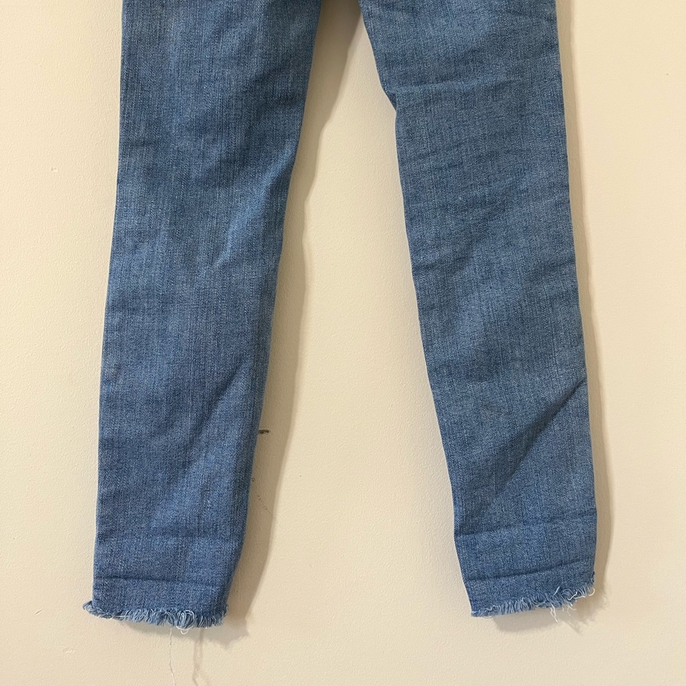 Levi's 721 High Rise Skinny Distressed Denim Jeans Size 24 - Picture 10 of 12